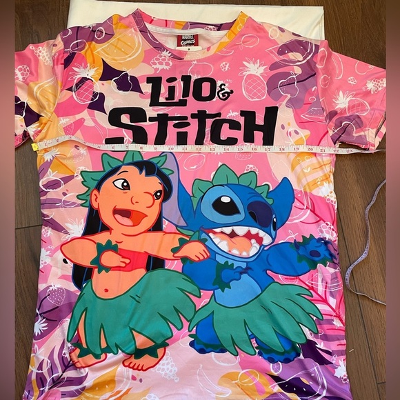 NWT Marvel Comics Premium size large Lilo & Stick pink shirt - Picture 6 of 9